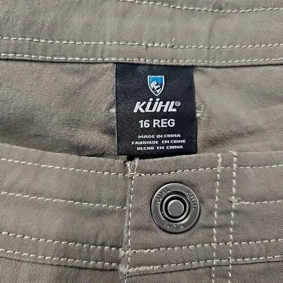 KUHL Splash Roll-Up Cargo Pants Women’s 16 REG Gray Brown Hiking Travel Capri - Picture 7 of 16